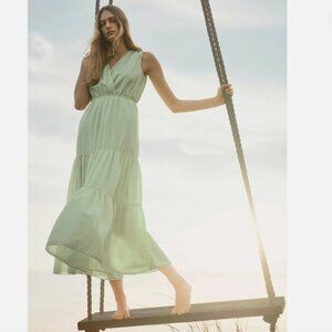 Banana Republic Organic Cotton-TENCEL Maxi Dress, Honeydew